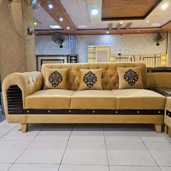 New 3 seater sofa set price , also  L - shaped sofa , made from Lahore 5