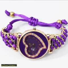 Bracelet Heart Shape Watch For Girls And Women's