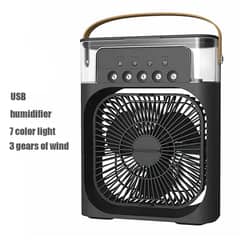 Portable 3 In 1 Fan AIr Conditioner Air Cooler 7 Color LED Light