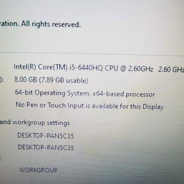 Dell i5 6th gen HQ 8gb 256gb ssd laptop for sale 1