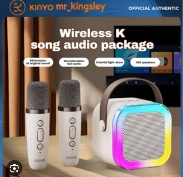 K12 Speaker Portable Rechargeable Wireless Speaker with Mic  Speaker 1