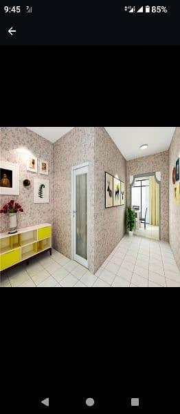 wallpaper, blind, wardrobe, formic sheets, glass partition, wall grace 18