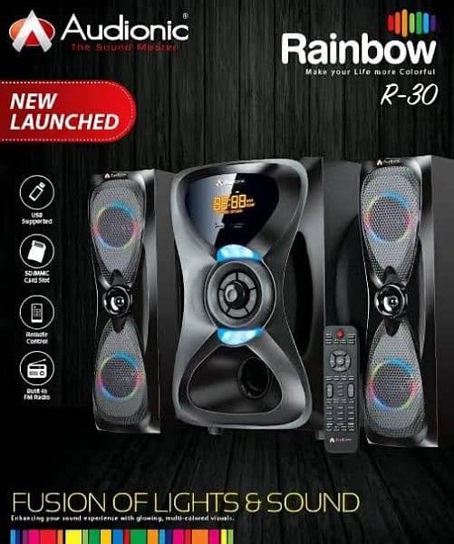 Audionic Rainbow R-30 Bluetooth Sound System Speaker Box Packed 0