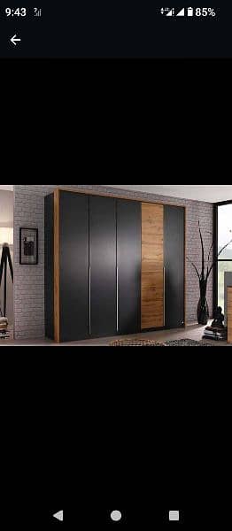 wardrobe, formic sheets, glass partition, wall grace, panels, blinds, 3