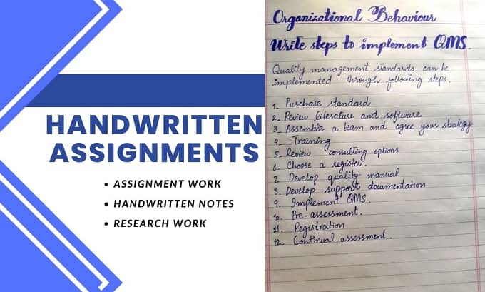 Handwriting Assignment Job and data entry job 0