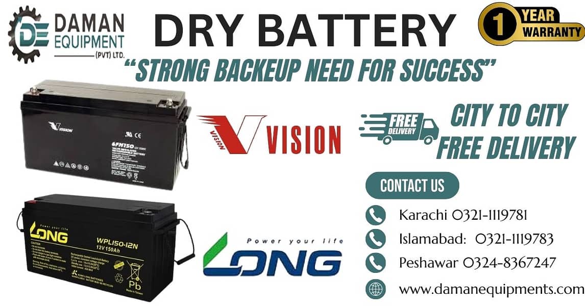 Brand Long Dry Battery 65ah 0