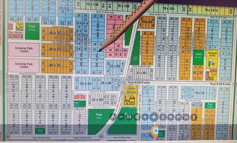 D-17 50x90 Corner Plot Street 3 For Sale In D-17 1 Sun Facing Level 0