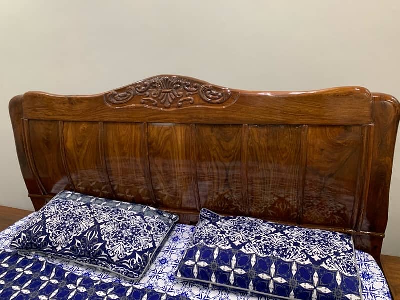 solid wood seesham bed set King size Zero meter condition (just call) 4