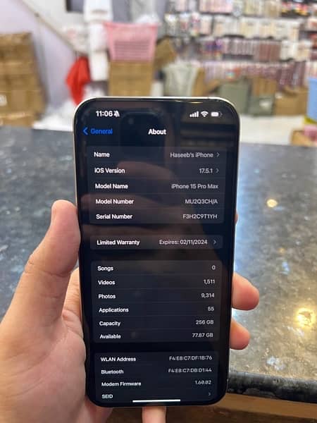 iPhone 15 Pro Max PTA approved 256GB 1