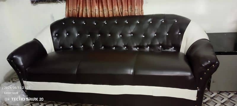 5 seater leather sofa 1