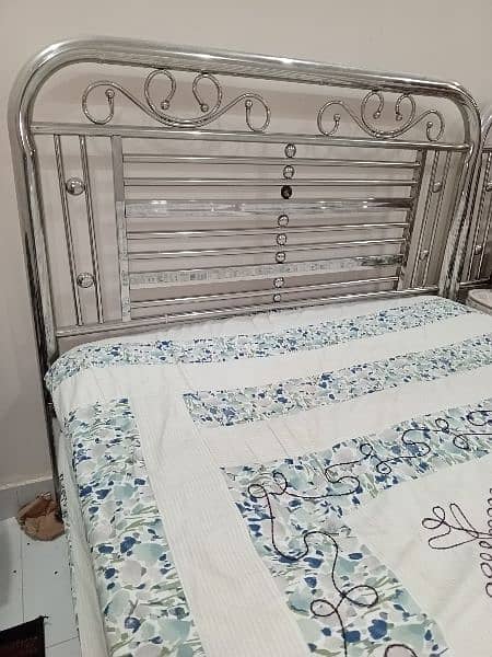 Stainless Steel Bed with Mattress 0