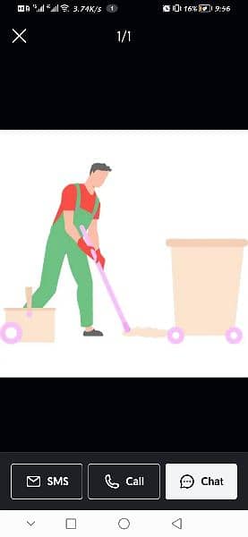 sweeper part time just 2 to 3 Hours 0