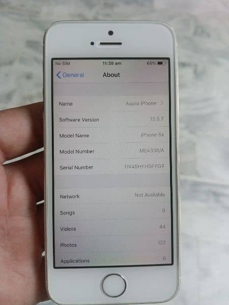 iPhone 5s used condition PTA non approved 16 GB 0