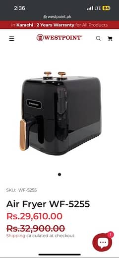 Air fryer new box pack warranty available 0