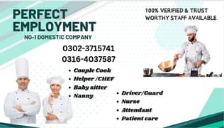 Cook /Chef /baby sitter / Driver/ Maid /Patient care/ Helper /Nurse