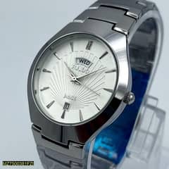 men's stainless steel analogue watch