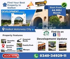 Sialkot Motorway City Commercial and Residential Plot for Sale