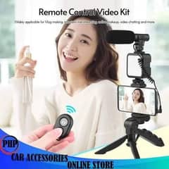 AY-49 Video Vlogger Kits Microphone LED Fill Light