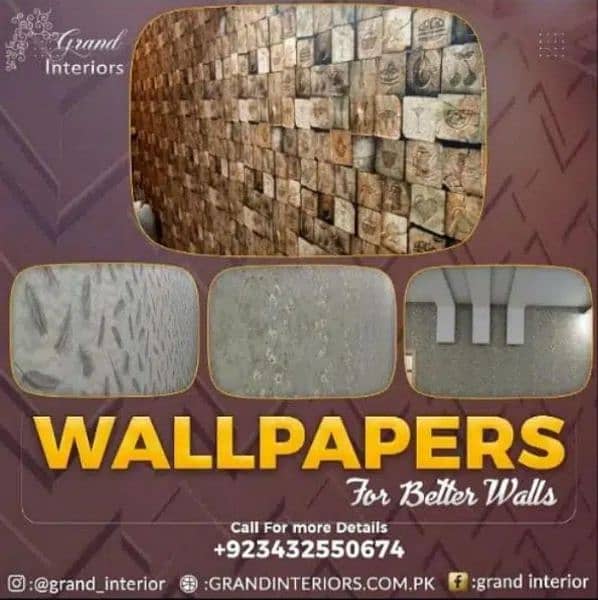 Wallpapers wall morals wall panels wpvc panels by Grand interiors 1