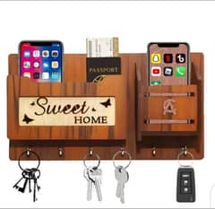 Wooden Wall  Mobile phone holder wood wall  wood mobile charging