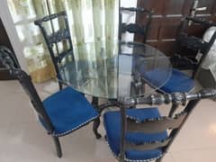 wooden dinig table 6 chairs