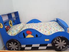 kids car bed with matress