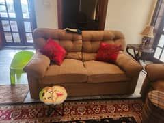 6 seater used sofa with set of center tables