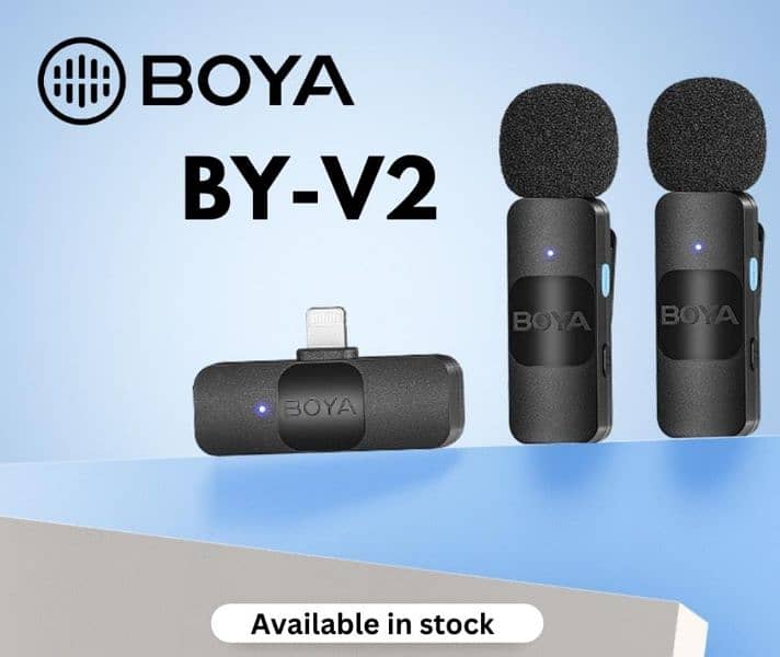 Boya V2 Dual IPhone or type C 15 pro max wireless mic 0