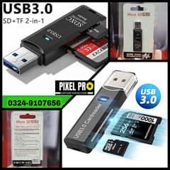 2-in-1 USB 3.0 SD Card Reader For Sandisk SD Card micro SD card 3.0