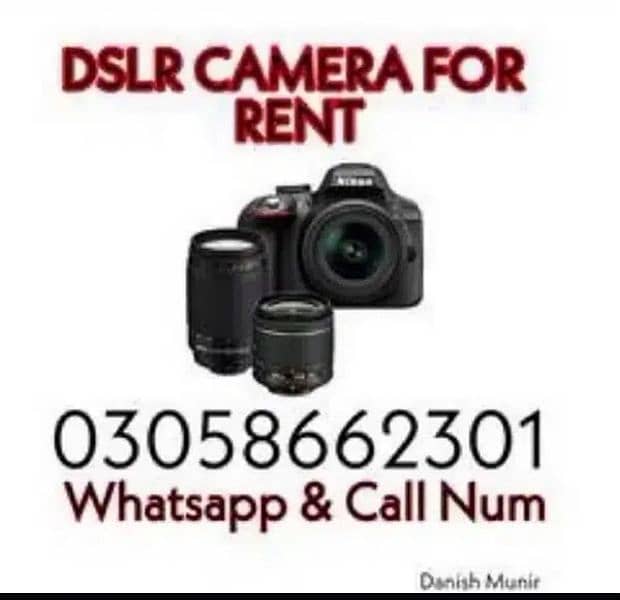 DSLR CAMERA FOR RENT,Rent a camera,dslr camera on rent 0