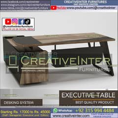 Modern Executive Office Table L Shape Desk Staff CEO Working Chair 0