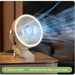 Portable Rechargeable USB Fan LED Selfie Ring Light Cooler table Fans