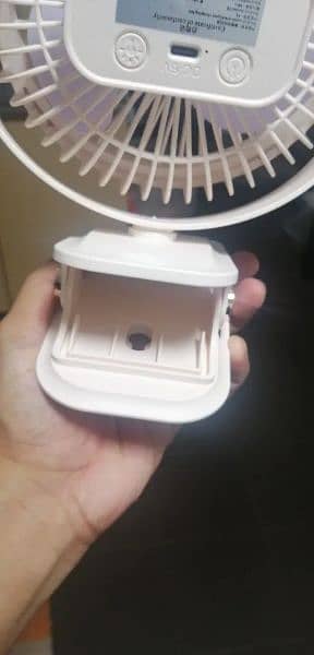 Portable Rechargeable USB Fan LED Selfie Ring Light Cooler table Fans 2