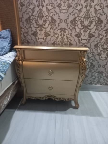 Bed side table dressing / bed set / double bed / King bed / Furniture 3