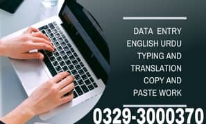 Data entery english typing Assignment writing work Part
