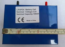 Lithium LiFe p04  Cell 3.3 /3.2v 100ah