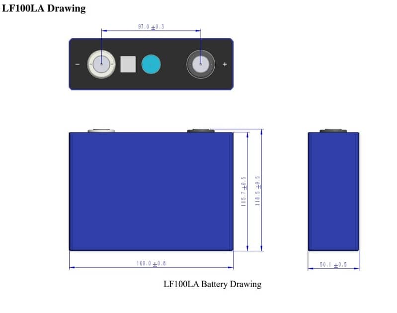 Lithium LiFe p04  Cell 3.3 /3.2v 100ah 4