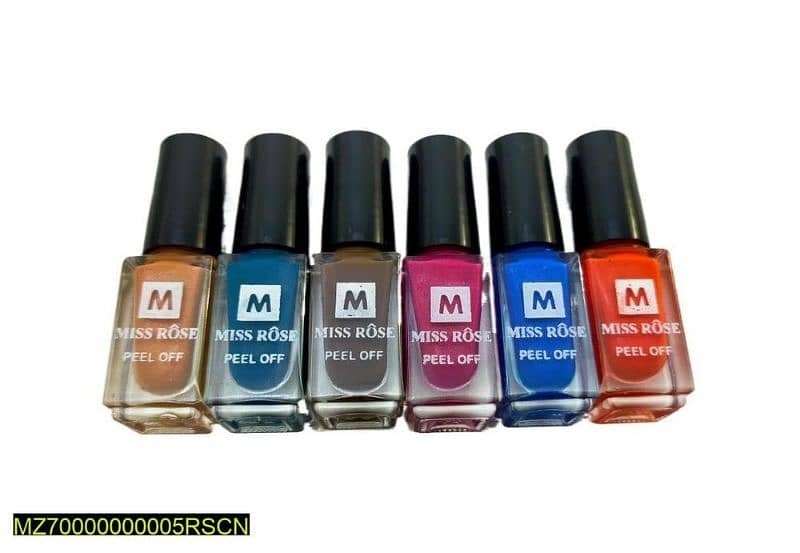 PEEL OF NAIL POLISH,PACK OF 6(home delivery available all over) 1