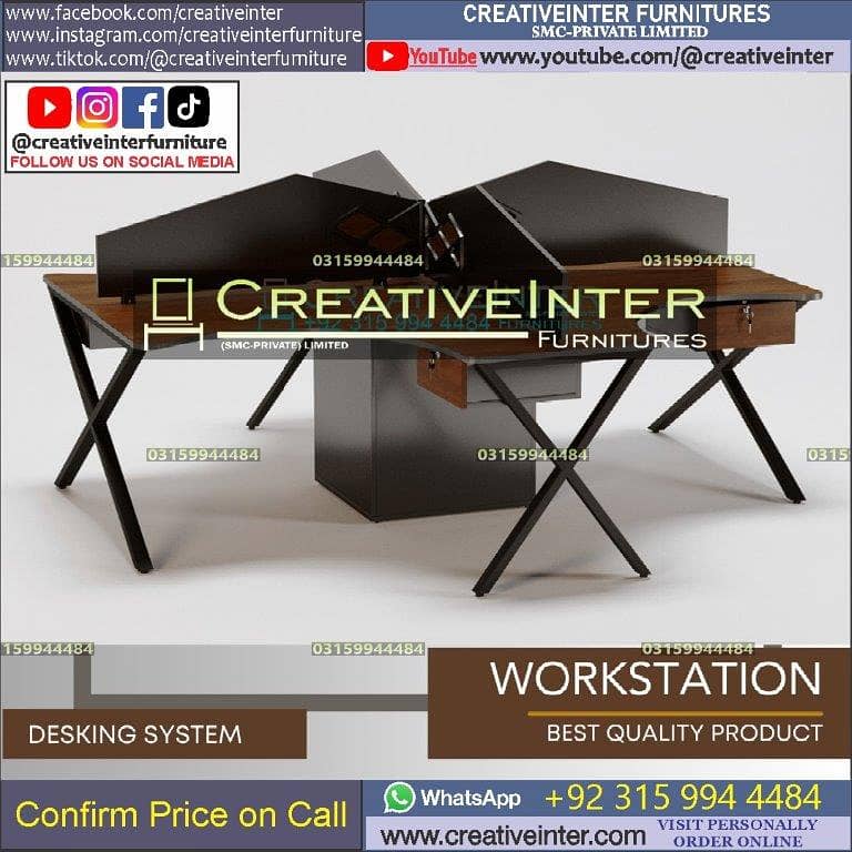 Office Table Workstation Gaming Desk Study Computer Chair Working Home 4