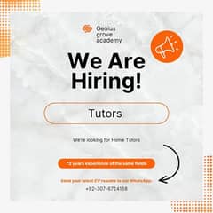 we are hiring tuitors for home tuition