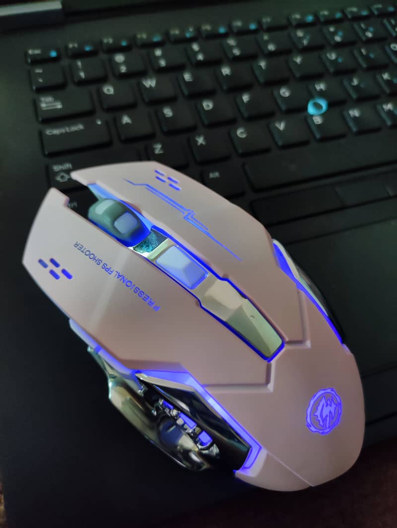 Dual Mode Bluetooth Feature & Rechargeable RGB USB Wireless Mouse 4