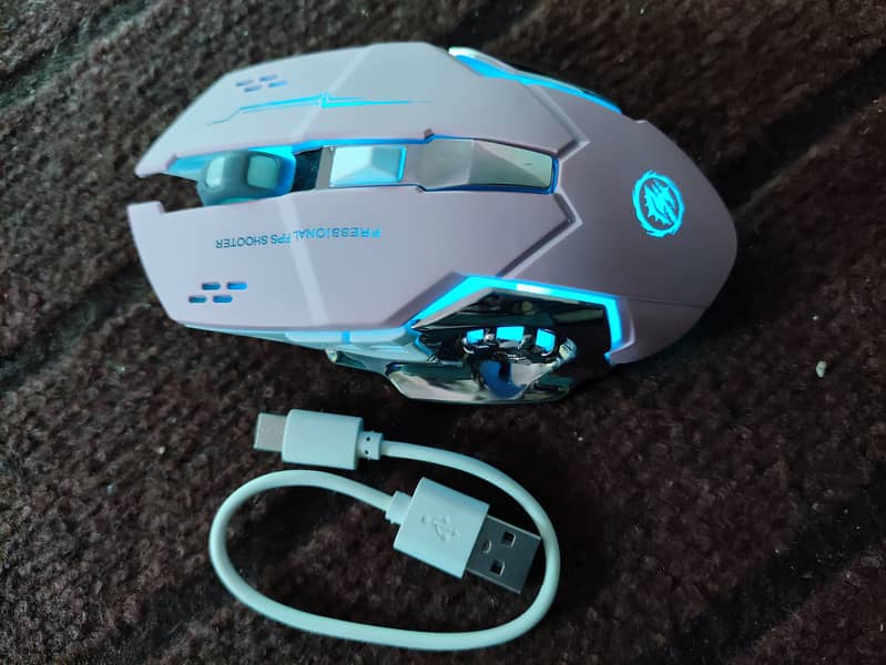 Dual Mode Bluetooth Feature & Rechargeable RGB USB Wireless Mouse 5
