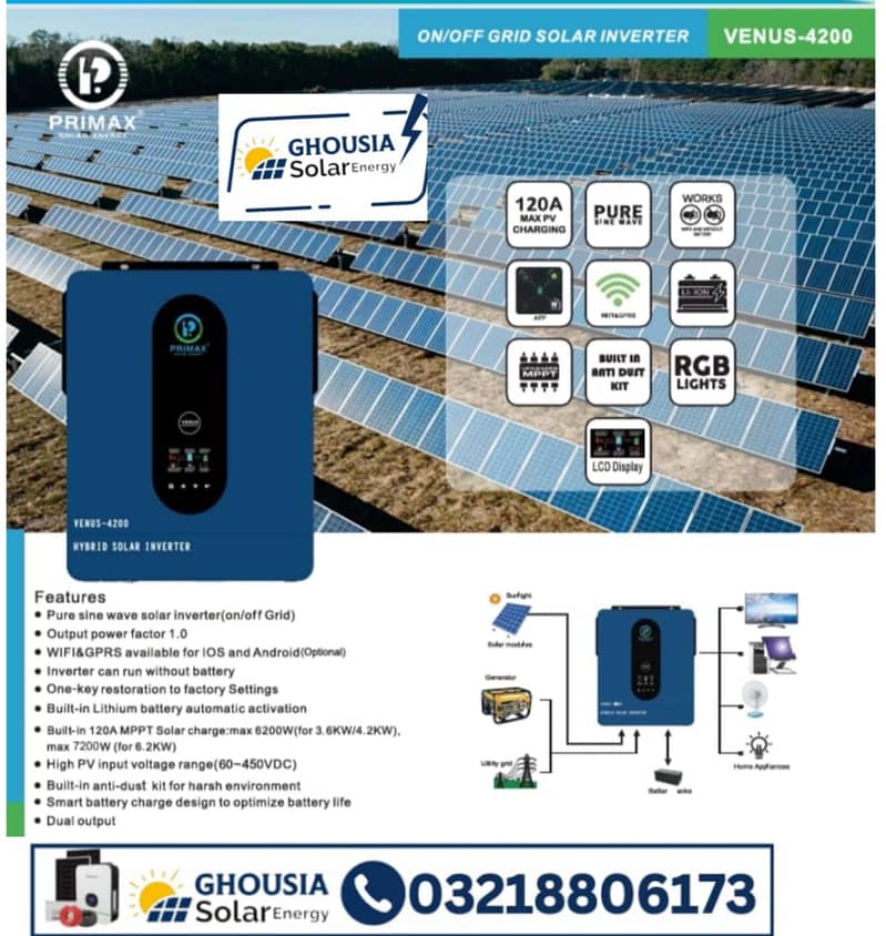 crown Arceus 5.8KW IP21 new model solarmax  maxpower 7