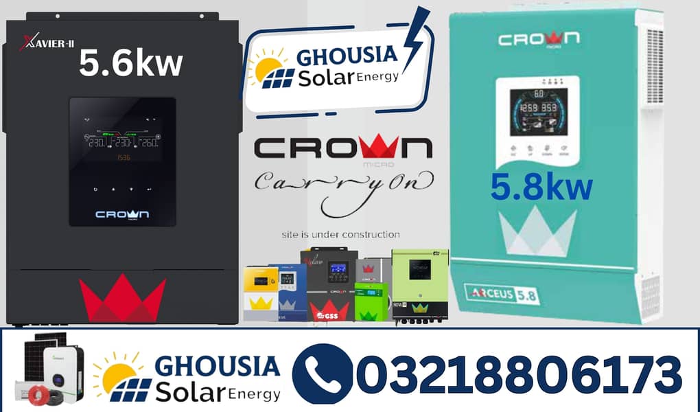 crown Xavier3 kw 3.6kw 5.6kw 5.8kw6kw9.8kw primax solarmax maxpower 2