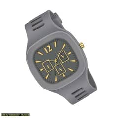 New Sillicon Fashionable Watch ( Black / greyish purple , blue)