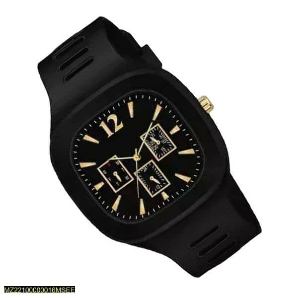 New Sillicon Fashionable Watch ( Black / greyish purple , blue) 1