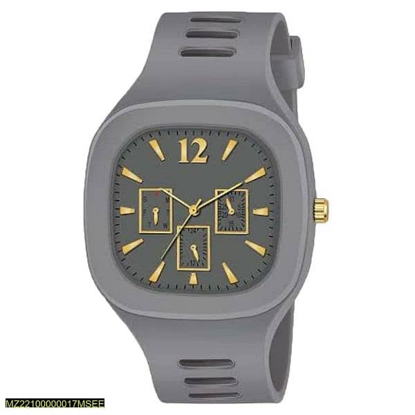 New Sillicon Fashionable Watch ( Black / greyish purple , blue) 3