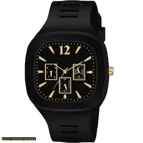 New Sillicon Fashionable Watch ( Black / greyish purple , blue) 4