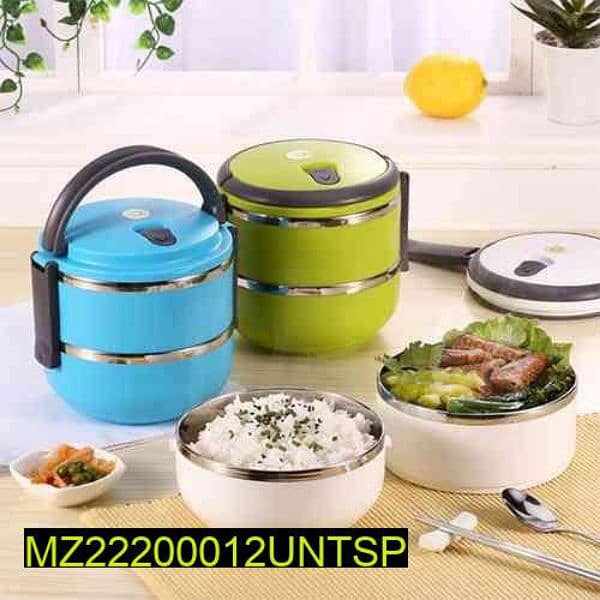 Imported 2 layers stainless steel vacuum lunch box 0