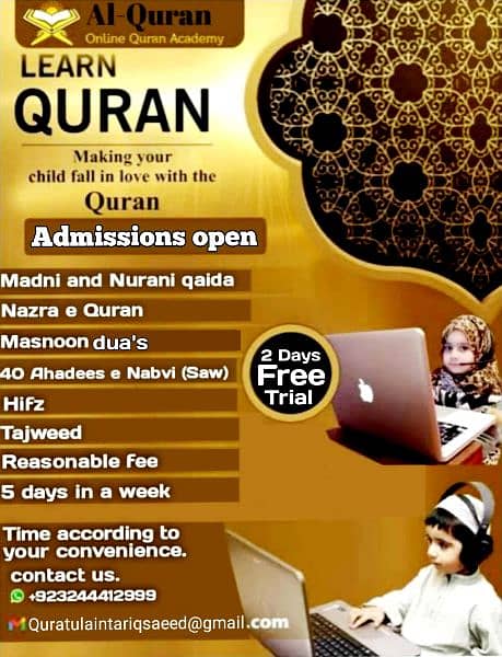 Female Quran teacher Online/home toution 1
